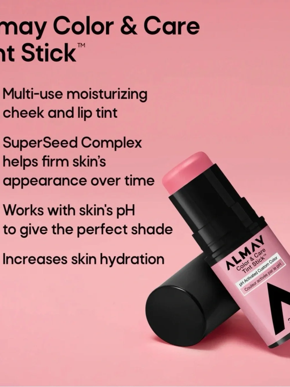ONE NEW Almay Color & Care Tint Stick - 100  ph activated custom color NEW